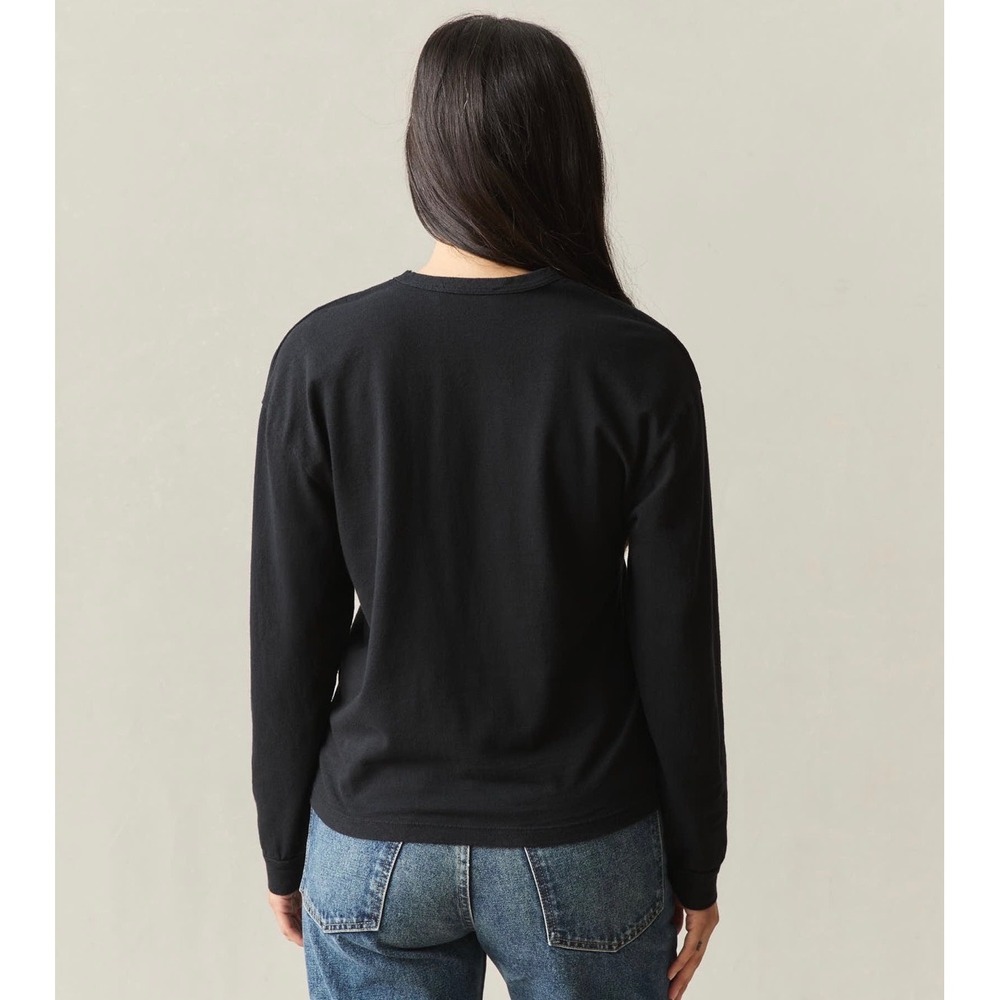 NWOT American‎ Giant Womens Hemp Long Sleeve Crew Neck Tee T-Shirt XL Black - Picture 3 of 11